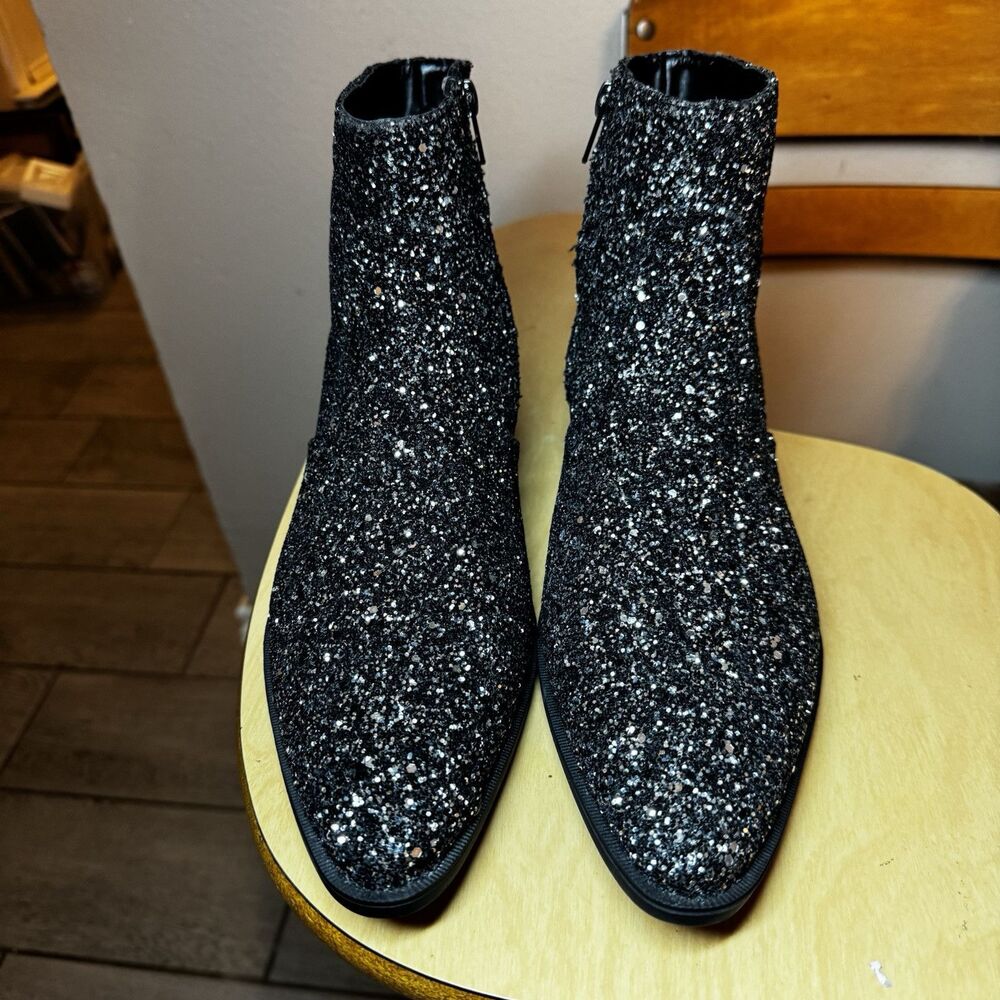 ASOS Sparkling Glitter Western Cowboy Boots Size Women’s 9 Men’s 7